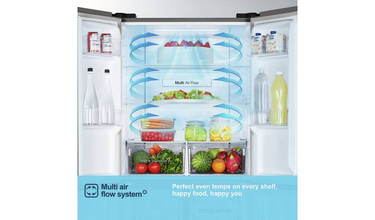 Fridgemaster MQ79394ES American Fridge Freezer - Silver