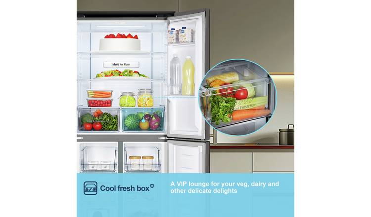 Fridgemaster MQ79394ES American Fridge Freezer - Silver