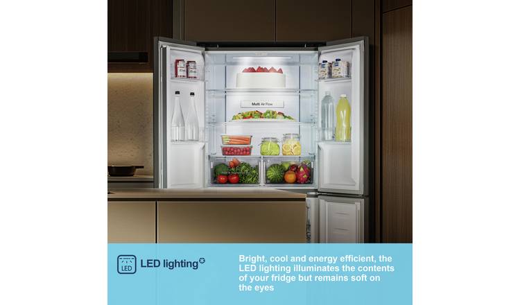 Fridgemaster MQ79394ES American Fridge Freezer - Silver