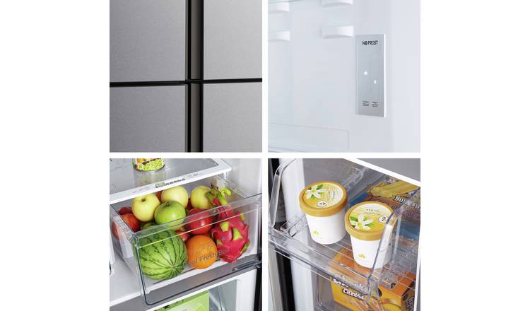 Fridgemaster MQ79394ES American Fridge Freezer - Silver