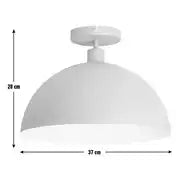 Habitat Steel Mushroom Flush Celling Light - Green
