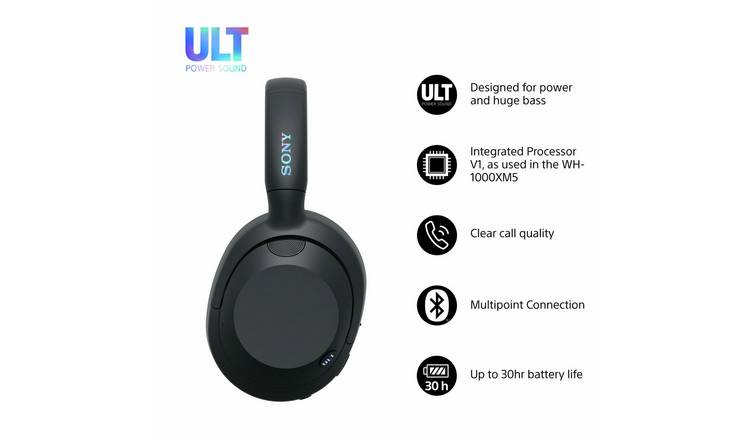 Sony ULT Wear Over-Ear Wireless NC Headphones - Black