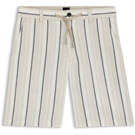 Boss BOSS ORANGE Striped Short in a linen-cotton blend (Ricoplus)