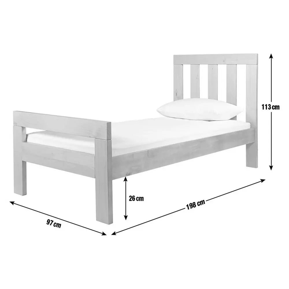 Argos Home Chile Single Wooden Bed Frame - Dark Wood