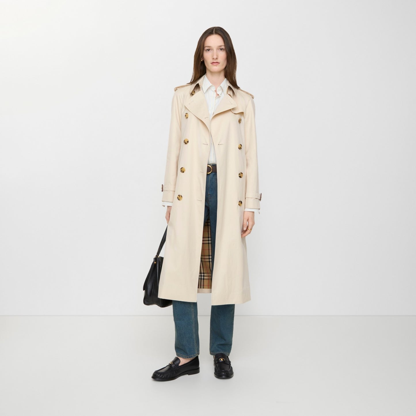 Long Tropical Gabardine Waterloo Trench Coat