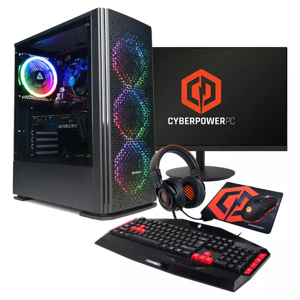 CyberPowerPC Ryzen 5 16GB 1TB RTX4060 Gaming PC Bundle