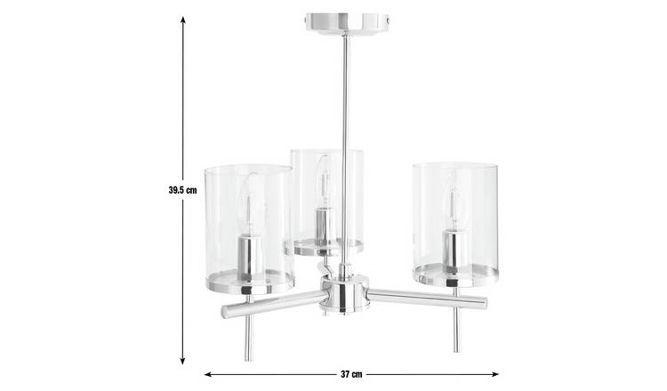 Argos Home Uplighter Steel Flush Ceiling Light - Chrome