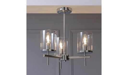 Argos Home Uplighter Steel Flush Ceiling Light - Chrome