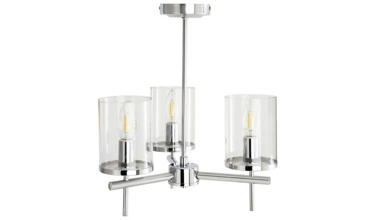 Argos Home Uplighter Steel Flush Ceiling Light - Chrome