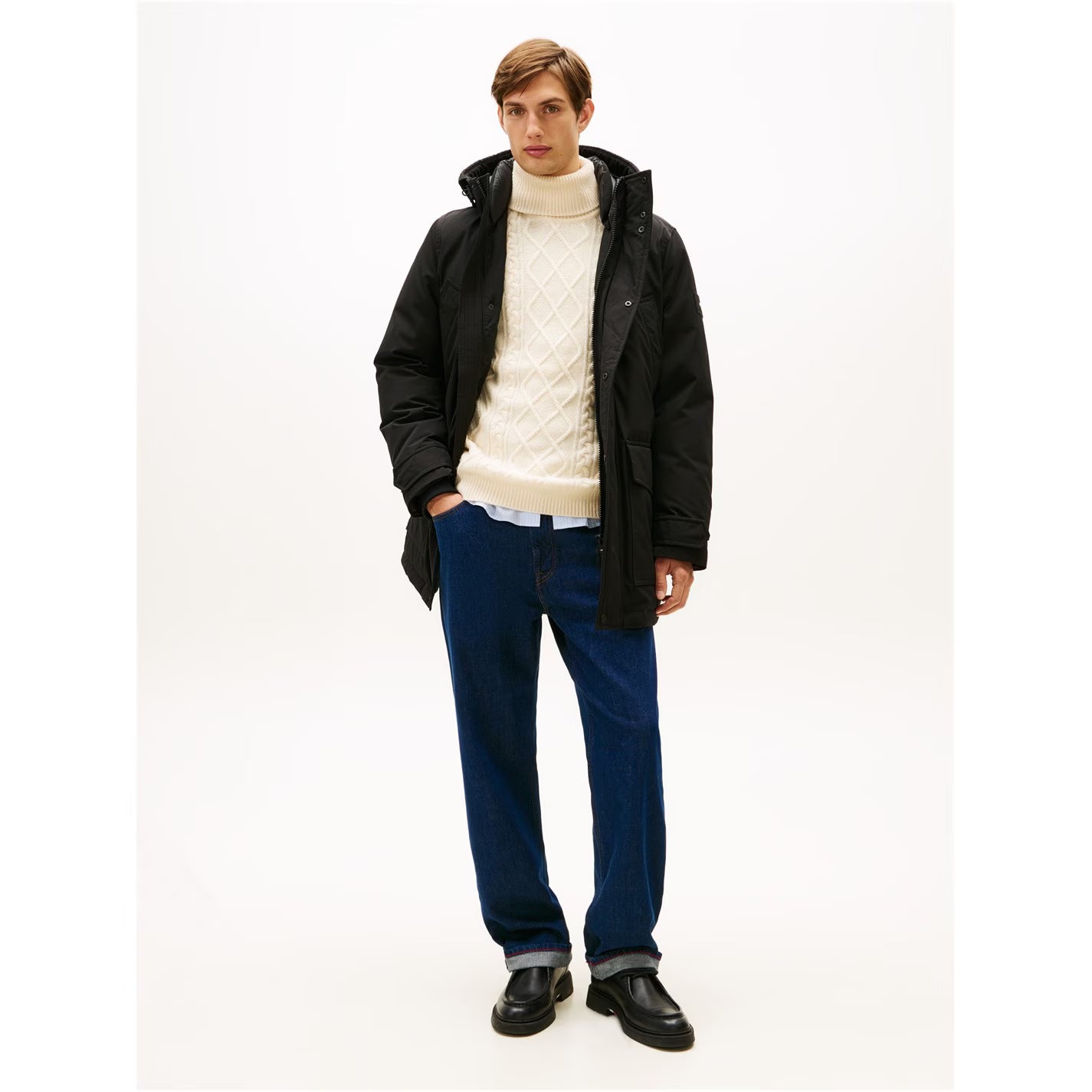 Men's Padded Utility DWR Hooded Thigh Length Parka