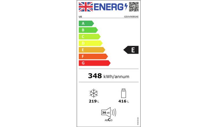 LG GSXV90BSAE American Fridge Freezer - Stainless Steel