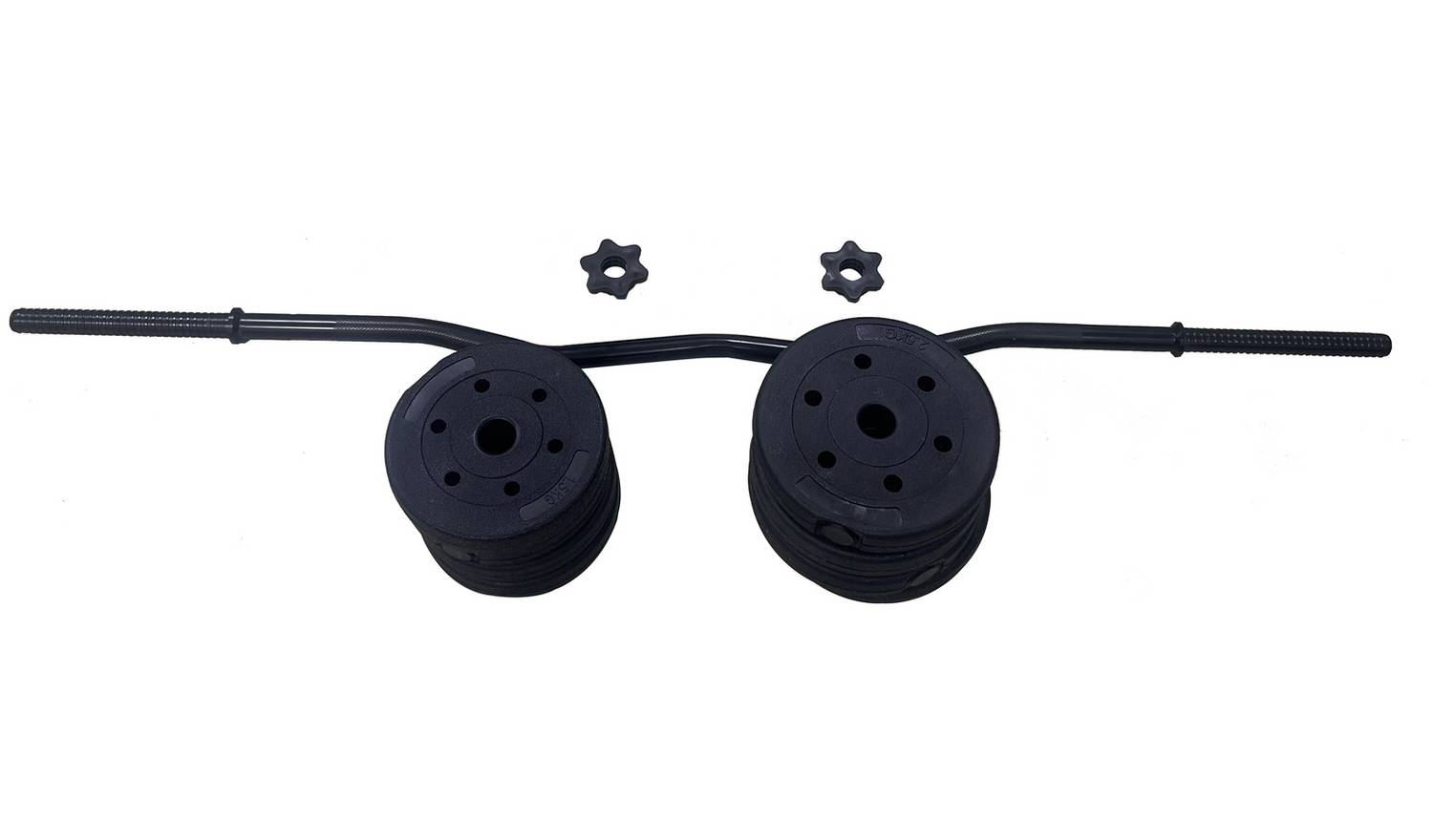 Opti Z Curl Vinyl Barbell Weight Set - 17kg