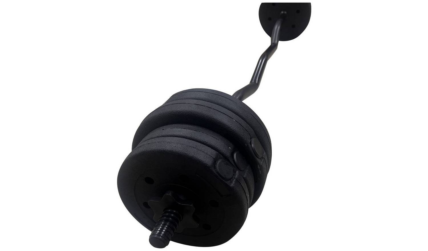 Opti Z Curl Vinyl Barbell Weight Set - 17kg