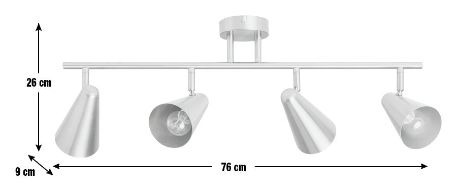 Habitat Steel 4 Lights Spotlight Bar - Brass
