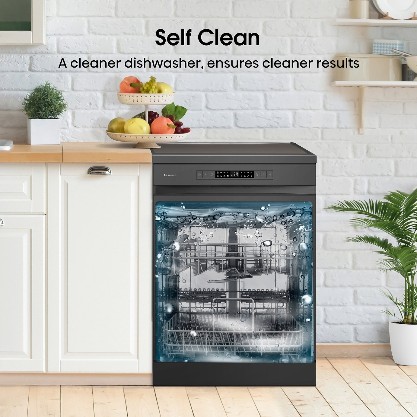 Hisense HS622E90BUK Full Size Dishwasher - Black