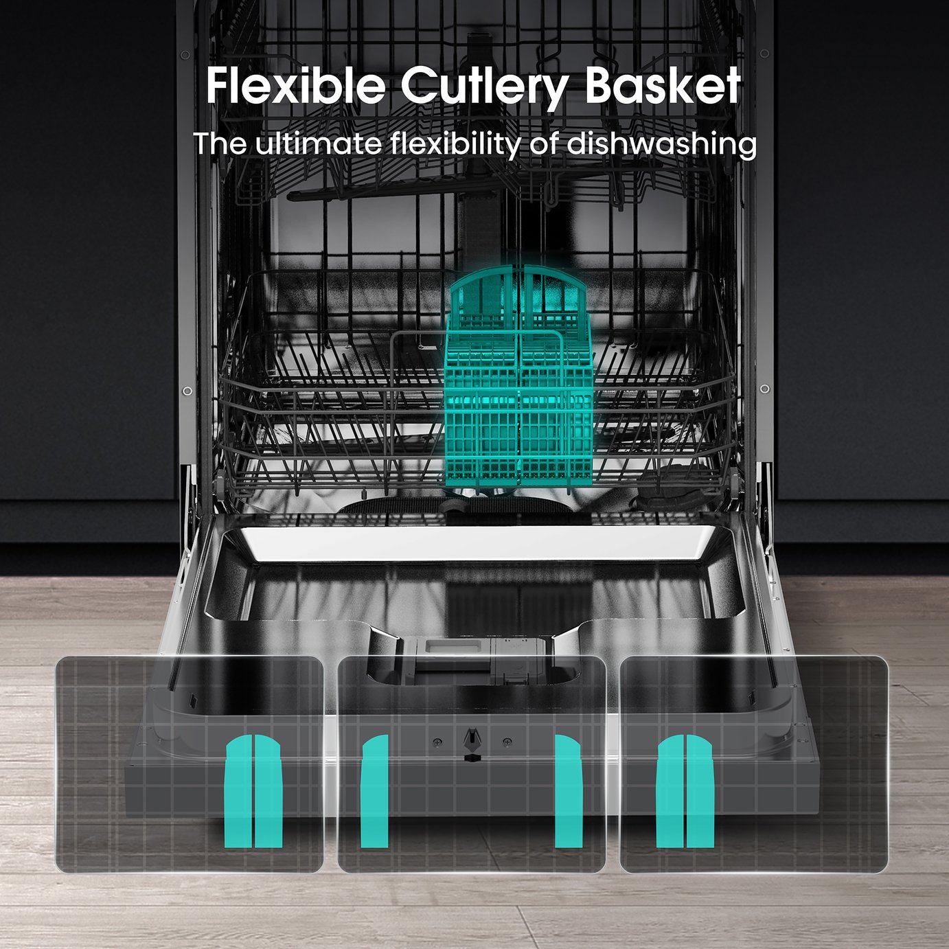 Hisense HS622E90WUK Full Size Dishwasher - White