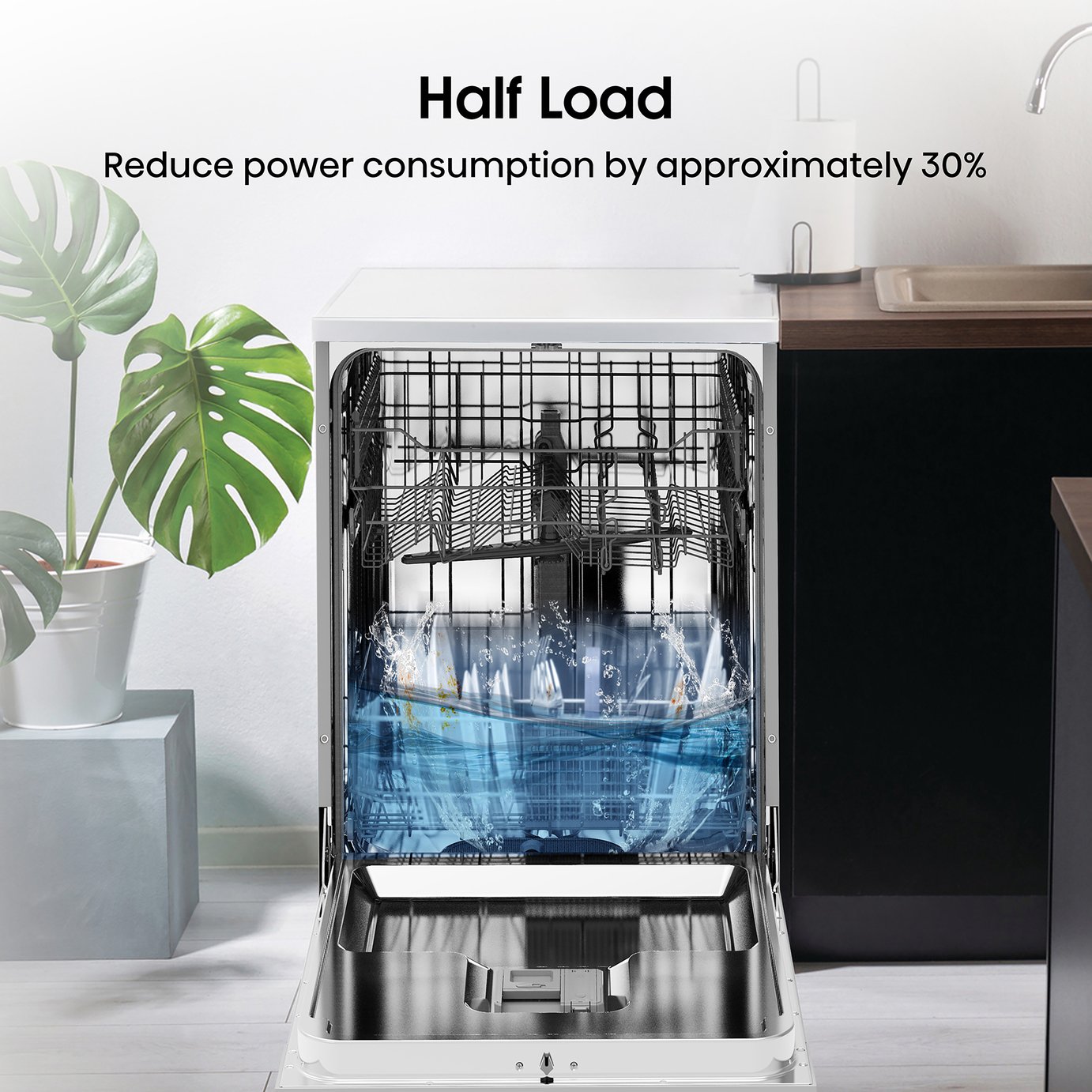 Hisense HS622E90WUK Full Size Dishwasher - White