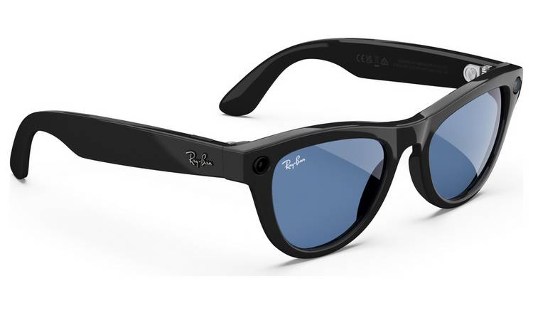 Ray-Ban Meta Skyler - Shiny Black, Transitions Cerulean Blue