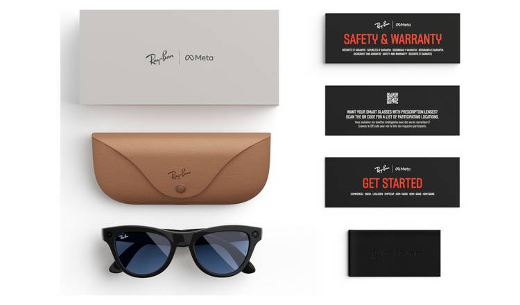 Ray-Ban Meta Skyler - Shiny Black, Transitions Cerulean Blue