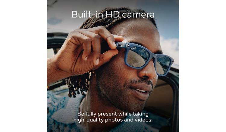 Ray-Ban Meta Skyler - Shiny Black, Transitions Cerulean Blue