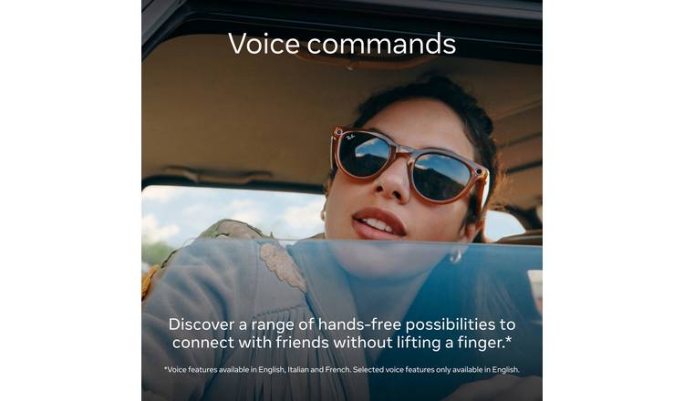 Ray-Ban Meta Skyler - Shiny Black, Transitions Cerulean Blue