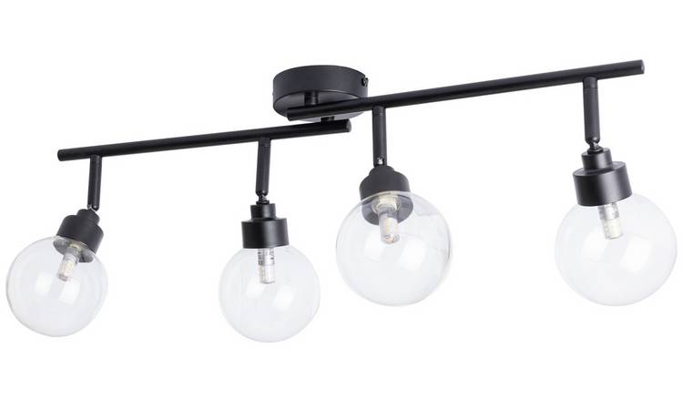 Habitat Tay Steel 4 Lights Spotlight Bar - Black