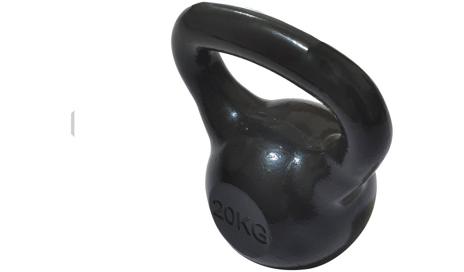 Pro Fitness Cast Iron 20kg Kettlebell - Black