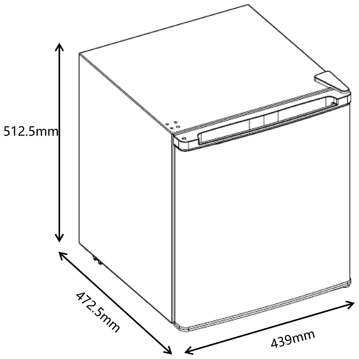 Bush ME41L Table Top Fridge - White