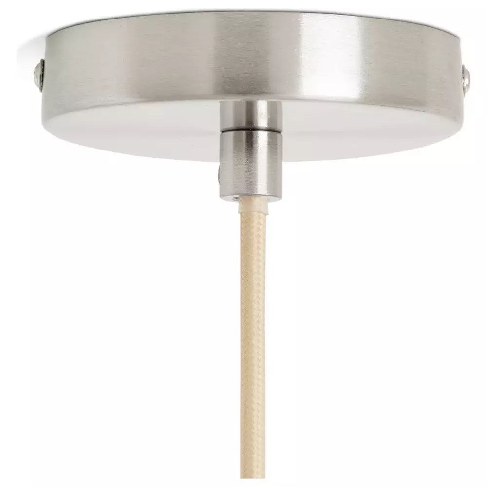 Habitat Vanern Dimple Glass & Wood Pendant Light - Clear