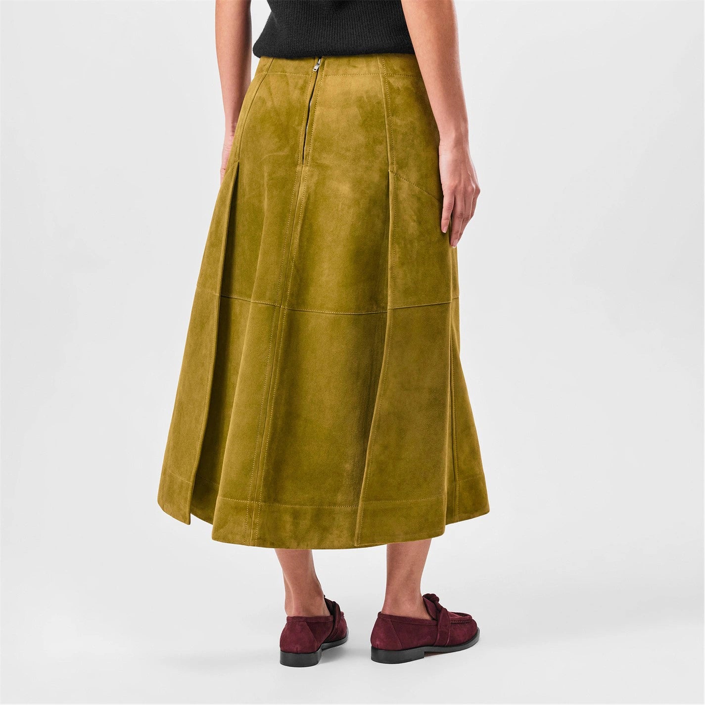 Suede Leather Skirt