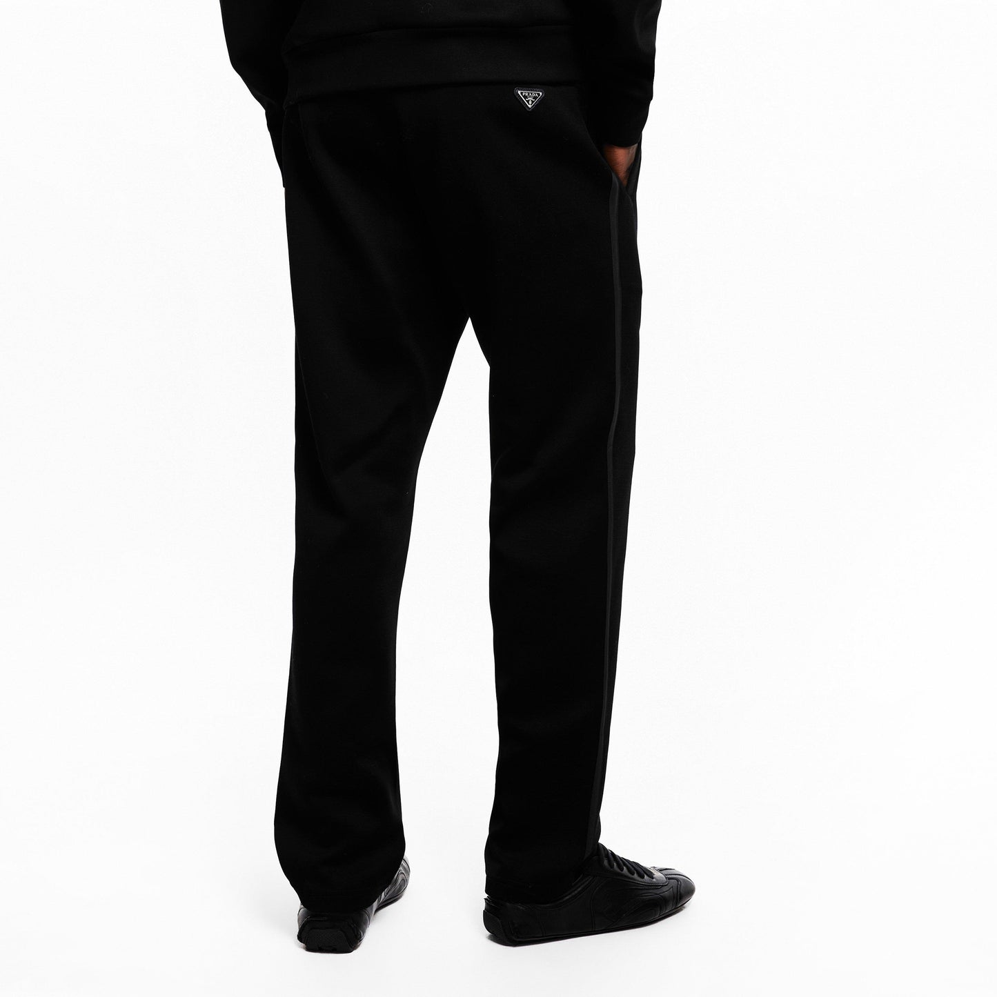 Prada Men's Hybrid Open Hem Woven Tracksuit Joggers