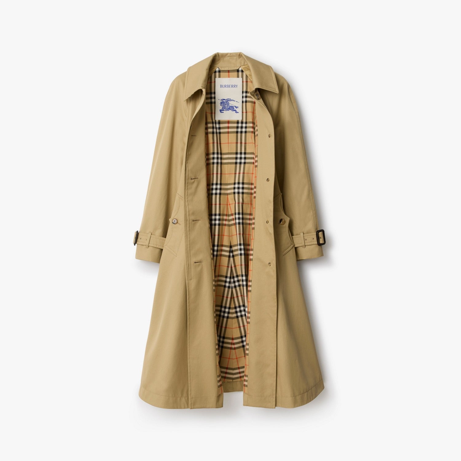 Long Gabardine Ellingham Fit-and-flare Car Coat