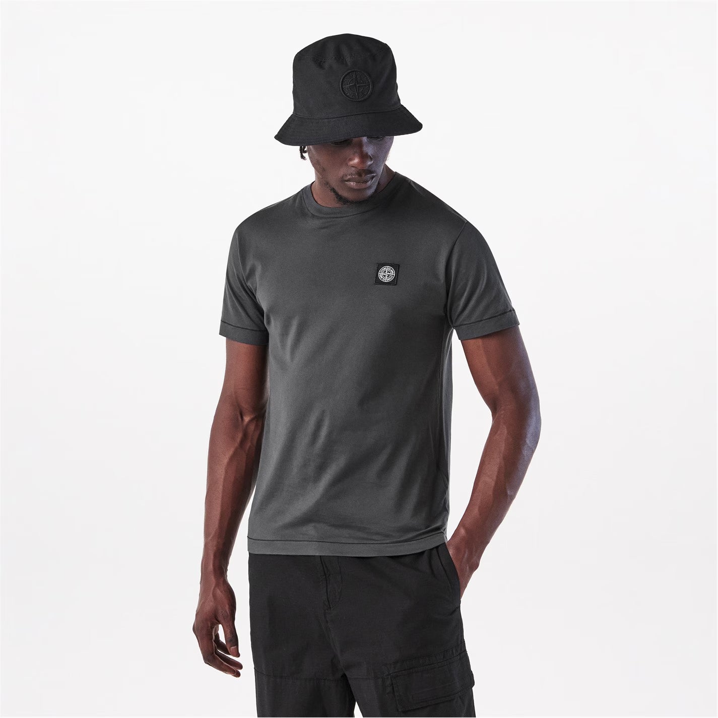 STONE ISLAND Men's Cotton Compass Logo Patch T-Shirt