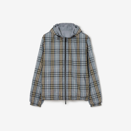 Reversible Check Hooded Jacket