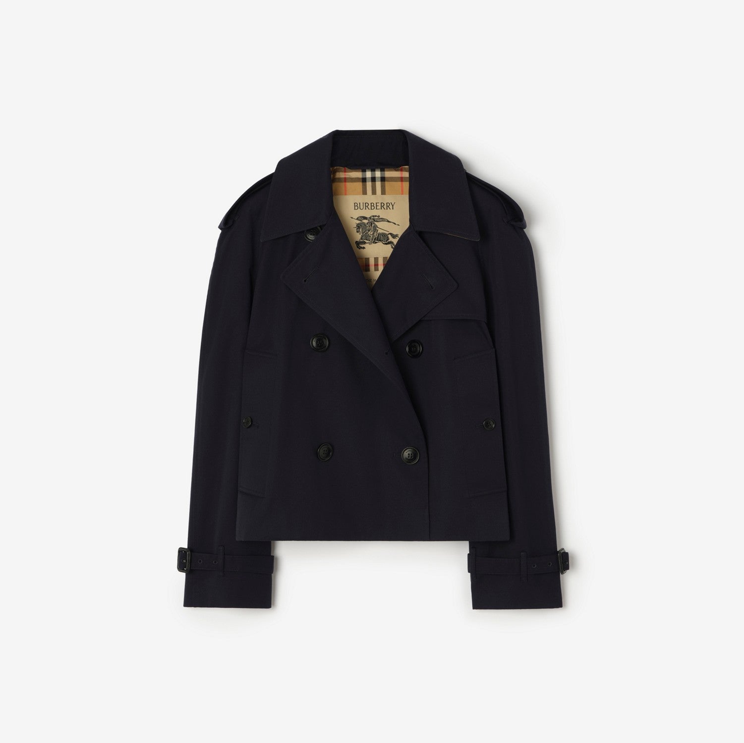 Cropped Gabardine Mayfair Trench Jacket