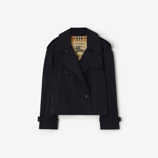 Cropped Gabardine Mayfair Trench Jacket