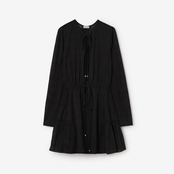 Check Cotton Voile Dress