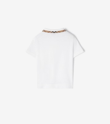 Check Collar Cotton Polo Shirt