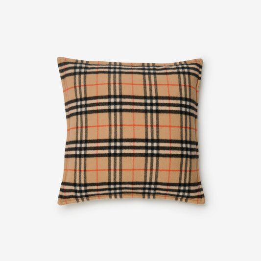 Check Wool Cashmere Cushion
