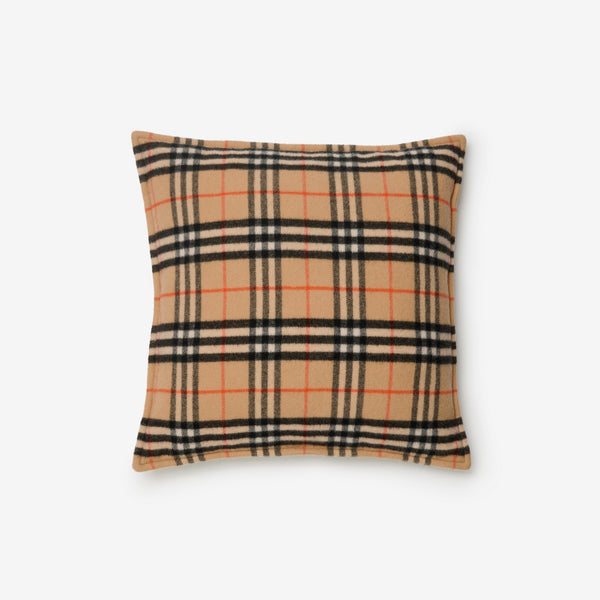 Check Wool Cashmere Cushion