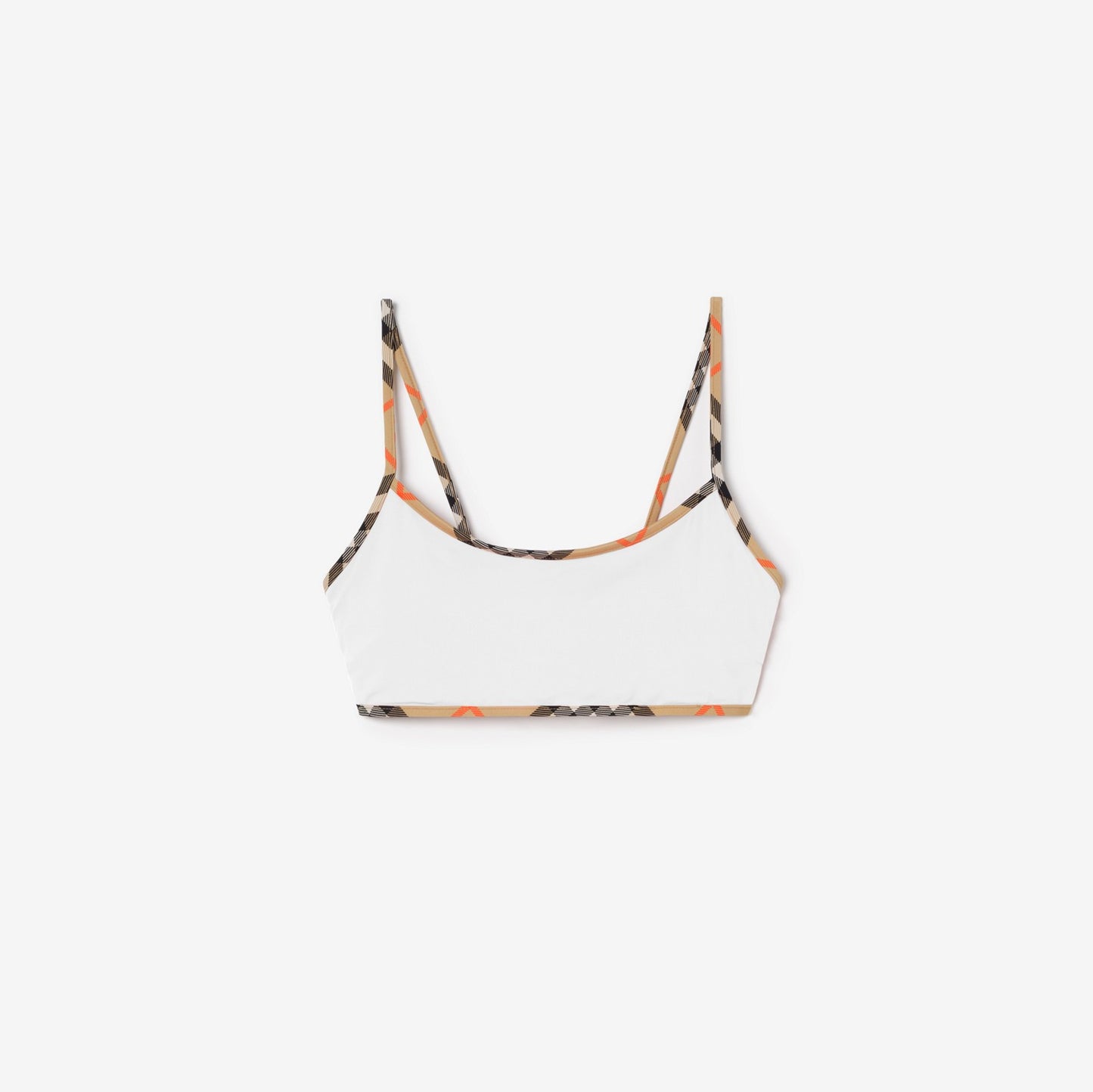 Check Trim Bikini Top