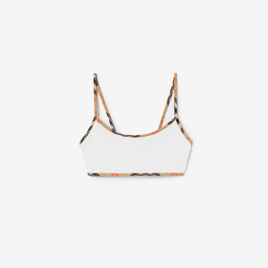 Check Trim Bikini Top
