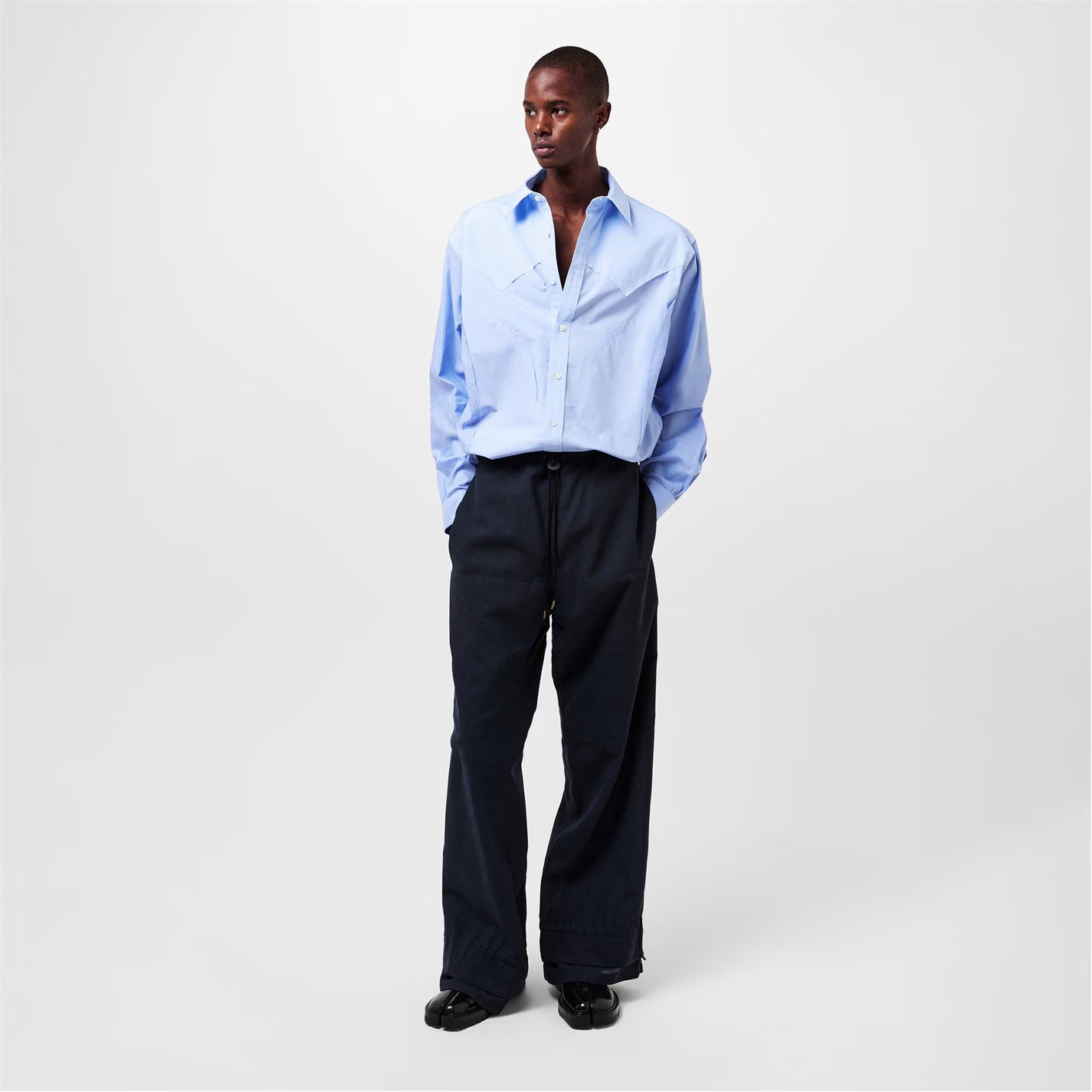 MAISON MARGIELA Men's Long-Sleeve Plain Shirt