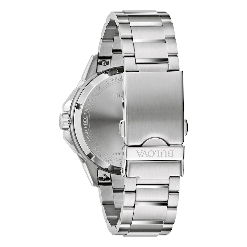 Bulova Marine Star Men's Grey Dial Stainless Steel Bracelet Watch