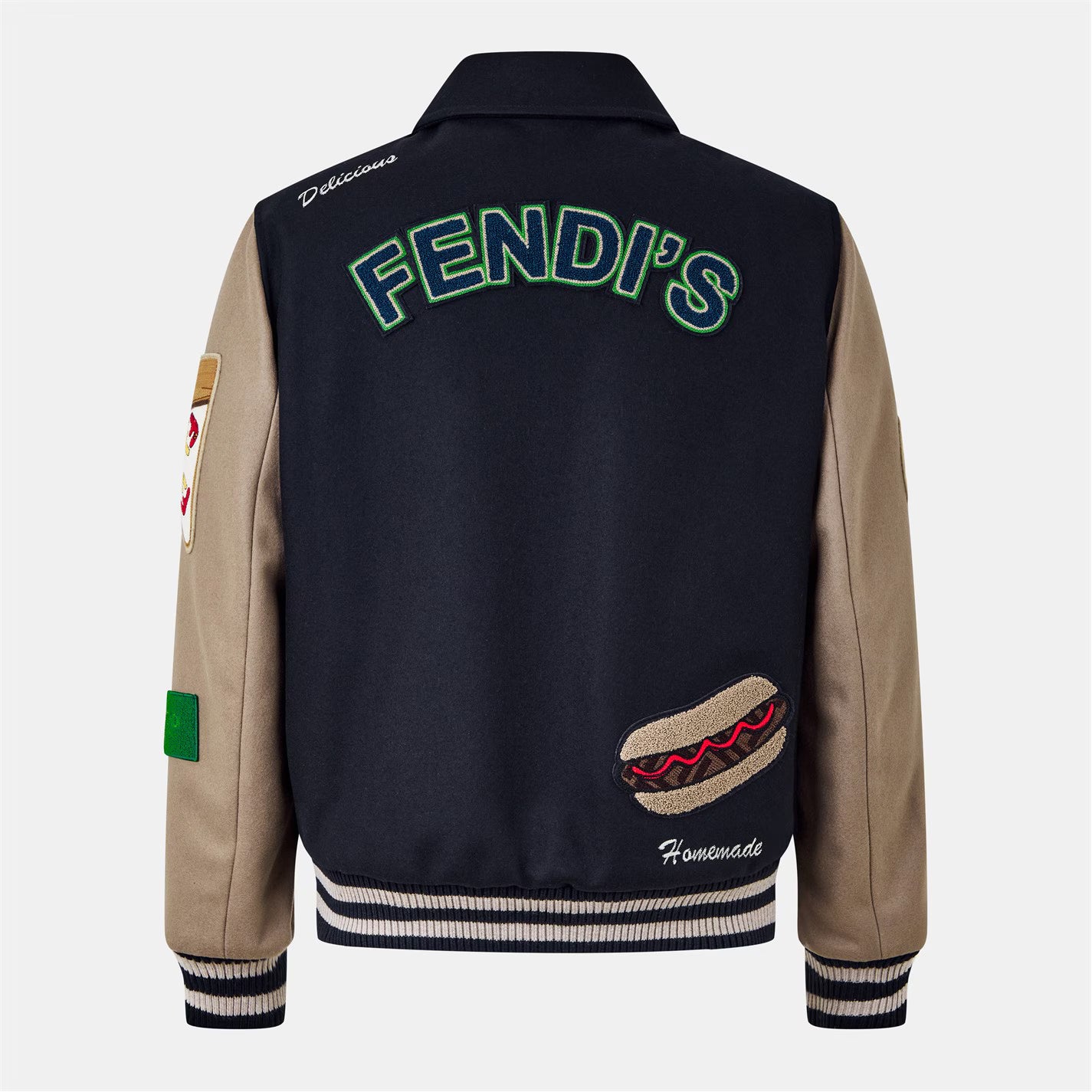 Men's lic Wool Long Sleeve Coach Jacket