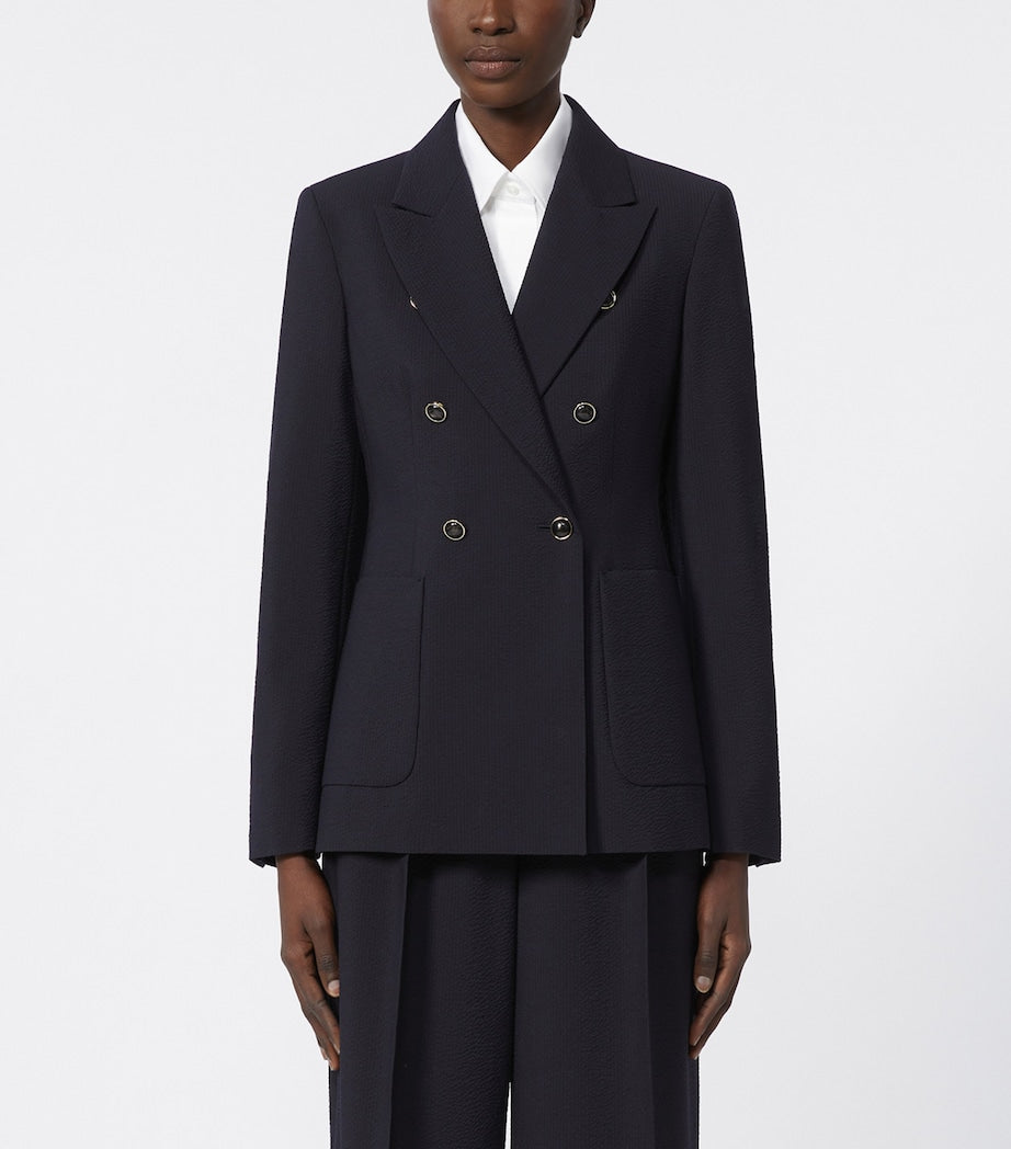 Virgin Wool Double-Breasted Blazer