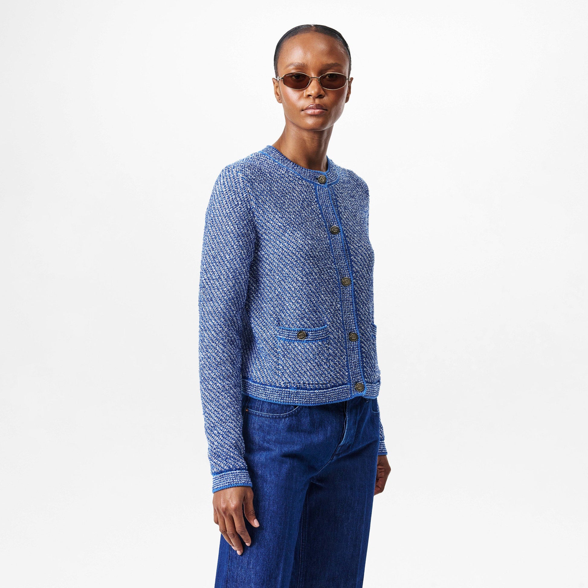 Gucci Cotton Crewneck Cardigan