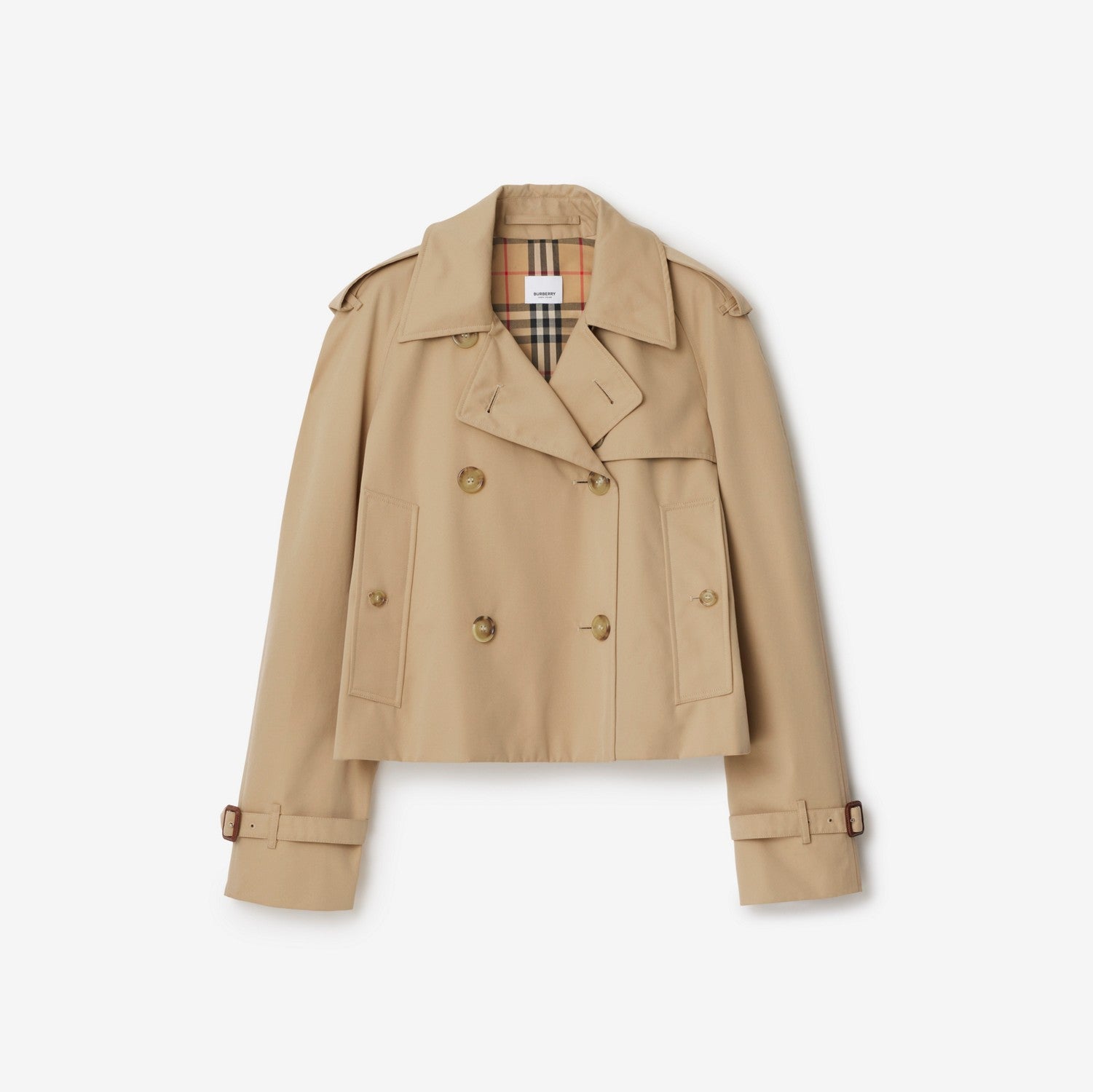 Cropped Gabardine Mayfair Trench Jacket