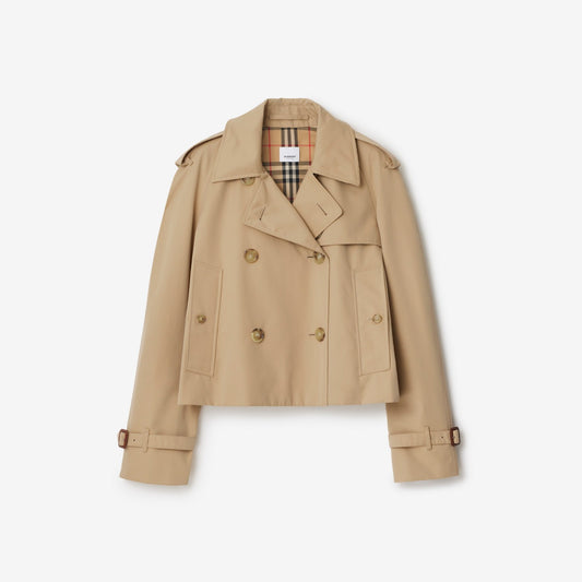 Cropped Gabardine Mayfair Trench Jacket