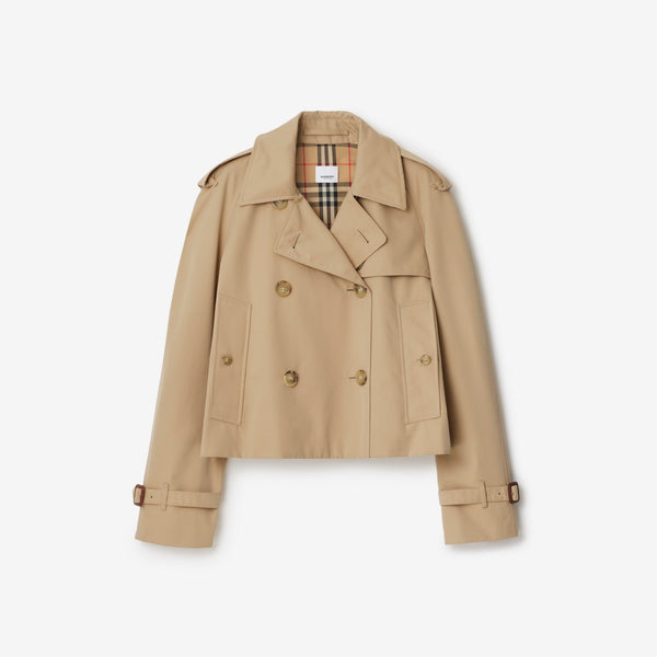 Cropped Gabardine Mayfair Trench Jacket